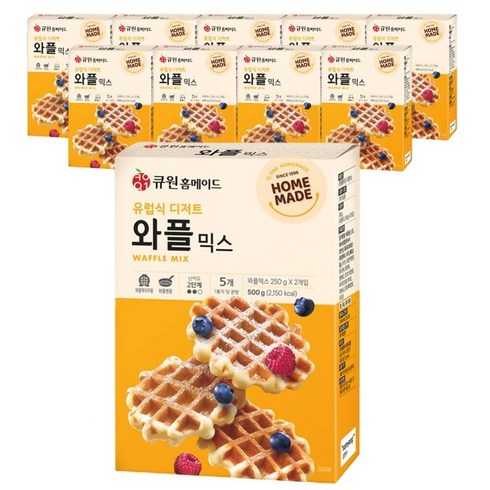 큐원 와플믹스, 500g, 10개