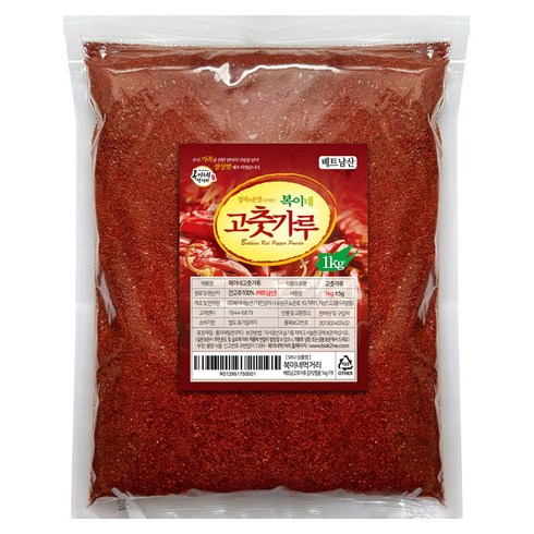 베트남고추가루 - 복이네먹거리 베트남고춧가루 김치 찜용, 1kg, 1개
