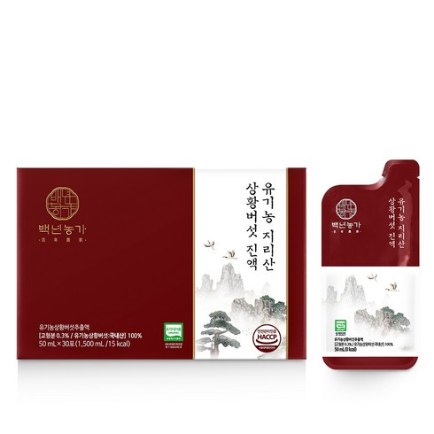 상황버섯 - 백년농가 유기농 상황버섯 진액 30p, 50ml, 1박스