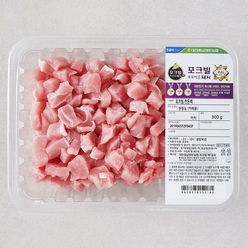 등심 - 포크빌 농협 한돈 등심 카레용 (냉장), 300g, 1개