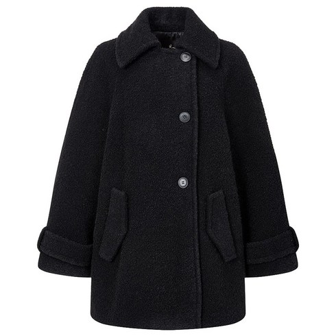 지컷 래글런 부클 하프 코트 7252416005