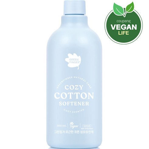 그린핑거 포근한 코튼 섬유유연제, 500ml, 1개