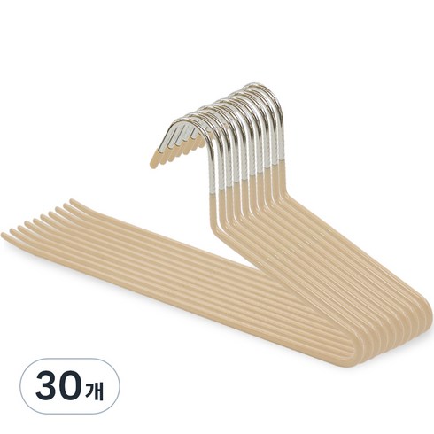 제이밀 슬림 바지 걸이, 베이지, 30개