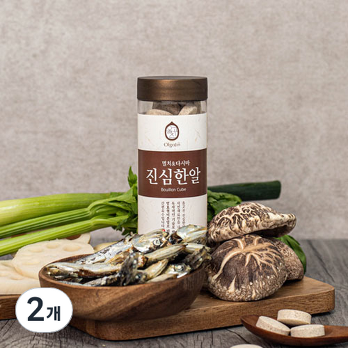 올고진 고체 육수 진심한알 35p, 105g, 2개