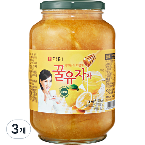 유자차 - 담터 꿀유자차, 2kg, 1개입, 3개