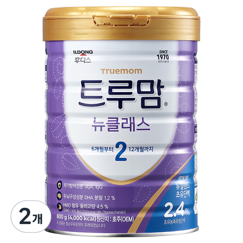 트루맘뉴클래스2단계 - 일동후디스 트루맘 뉴클래스 분유 2단계 6~12개월, 800g, 2개