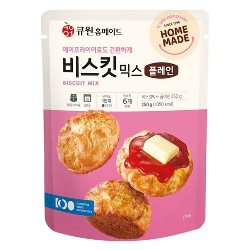 큐원 홈메이드 비스킷믹스 플레인, 1개, 250g