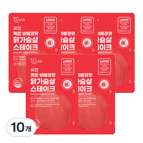 씨랩닭가슴살 - 씨랩 케찹 바베큐맛 닭가슴살 스테이크, 100g, 10개