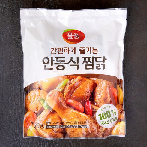 올품 간편하게 즐기는 안동식찜닭 닭고기 750g + 찜닭소스 100g + 자른당면 65g 세트, 1세트