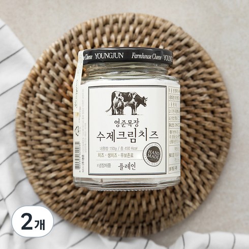 영준목장 수제크림치즈 플레인, 150g, 2개