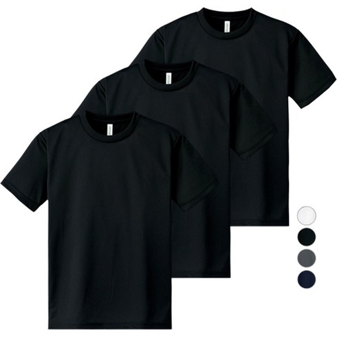 남성냉감티셔츠 - 어반티 스포츠 남여공용 기능성 드라이 라운드 반팔 티셔츠 3장 세트