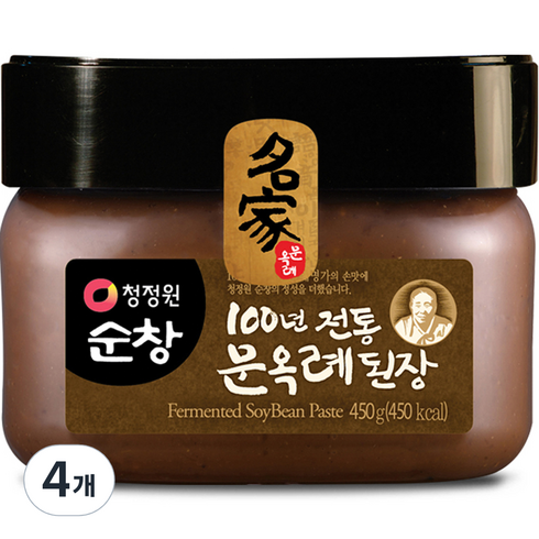 문옥례된장 - 대상 청정원순창 문옥례 된장, 450g, 4개