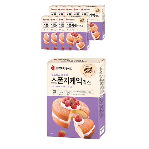 초코케이크믹스 - 큐원 스폰지케익 믹스, 10개, 500g