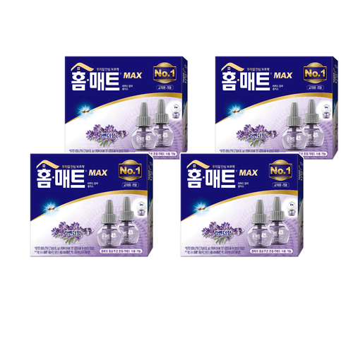 홈매트 리퀴드 알파플러스 홈솔루션 라벤더 리필 2p, 58ml, 4개