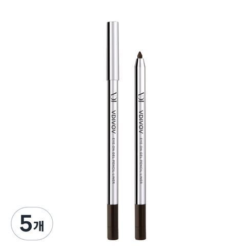 비디보브 아이온 젤 펜슬 라이너 0.5g, BB804 브라우니(무펄), 5개