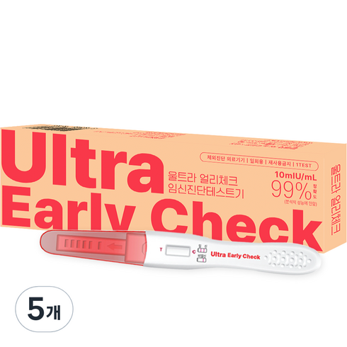 울트라 얼리 체크 임신테스트기, 1개입, 5개