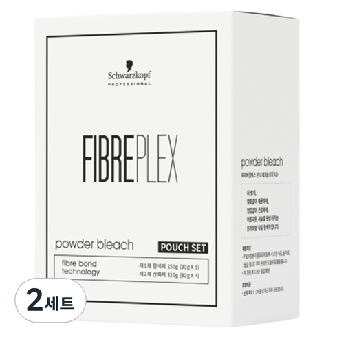 슈바츠코프 파이버플렉스 파우더블리치 파우치 탈색약 150g + 본드플렉스 산화제 320g 세트, 2세트