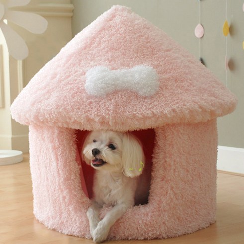 [아페토]버섯하우스모음전/애견하우스/강아지집/, 선택4_버섯하우스 핑크L