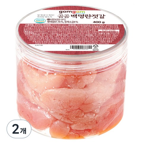 곰곰 백명란 젓갈, 400g, 2개