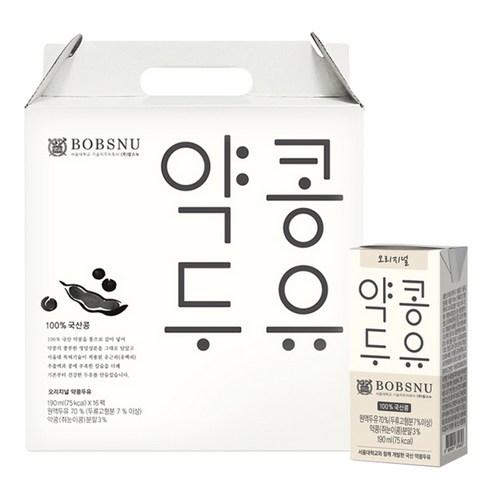 서울대밥스누 오리지널 약콩두유, 190ml, 16개