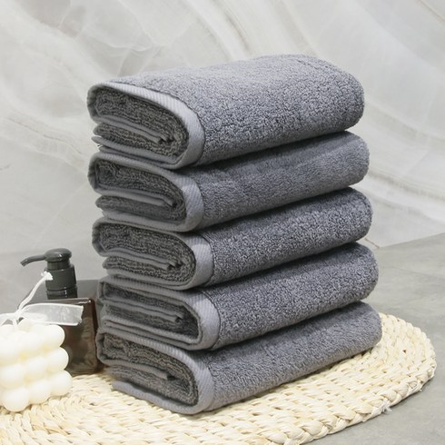 송월타올2900원 - 송월타월 호텔수건 크러쉬 150g 30수 면사, 진회색, 5개