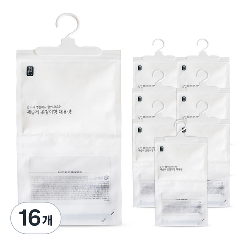 생활공작소 대용량 옷걸이형 제습제 본품, 200g, 16개