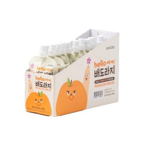 아올다 hello 아이 배도라지 주스 80ml x 10p, 혼합맛(배/도라지), 10개