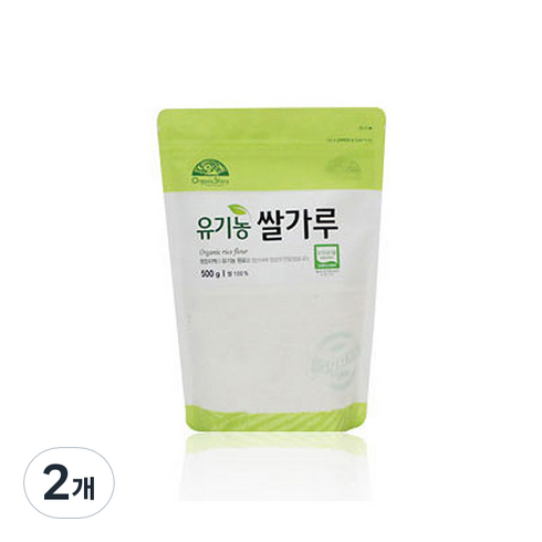 [오가닉스토리] 오가닉스토리 유기농 쌀가루, 500g, 2개