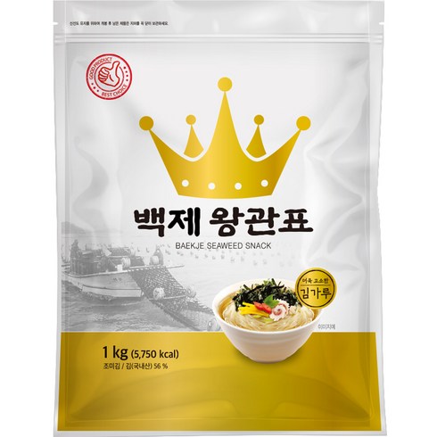 김가루1kg - 광천김 백제 왕관표 김가루, 1kg, 1개