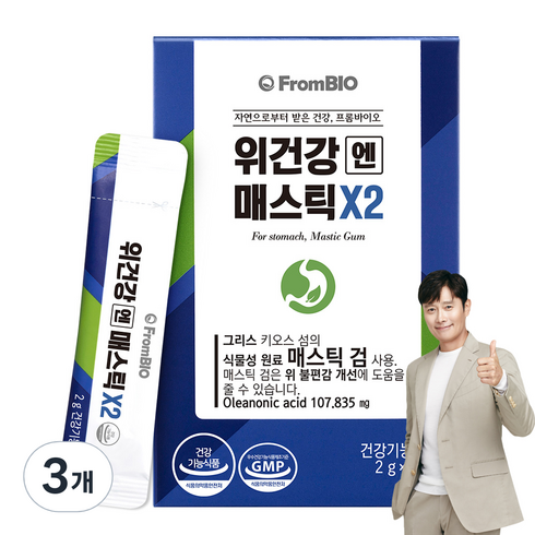 매스틱화장품 - 프롬바이오 위건강엔 매스틱X2 28p, 56g, 3개