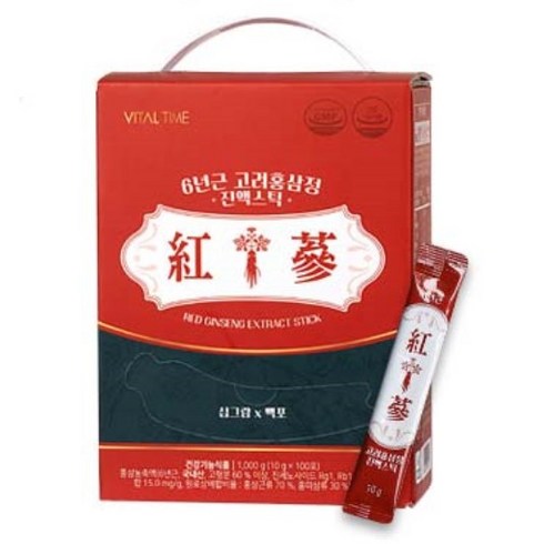 6년근 고려홍삼정 진액스틱, 10g, 100개
