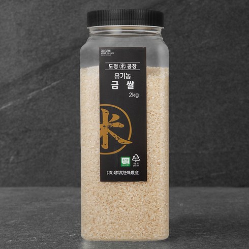 도정공장 유기농 인증 금쌀, 2kg, 1통