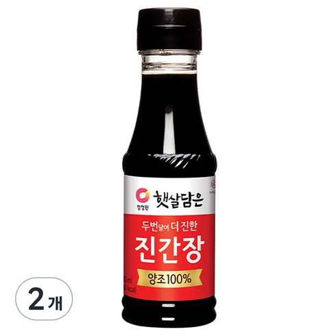 미니간장 - 햇살담은 두번 달여 더 진한 진간장, 200ml, 2개