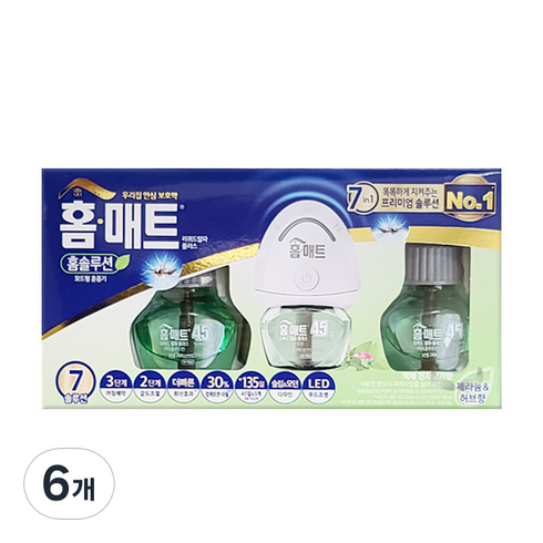 홈매트 리퀴드 홈솔루션 허브 리필 3p + 훈증기, 6개