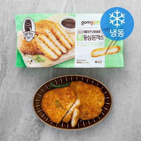 2023년 가성비 최고 돈까스 - 곰곰 에어프라이어 통등심 돈까스 (냉동), 450g, 1개