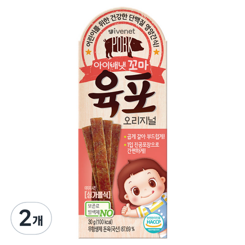 아이배냇 꼬마 육포 6p, 오리지널, 30g, 2개