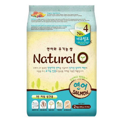 네츄럴오 강아지 기능성 사료, 피부/피모, 2kg, 1개