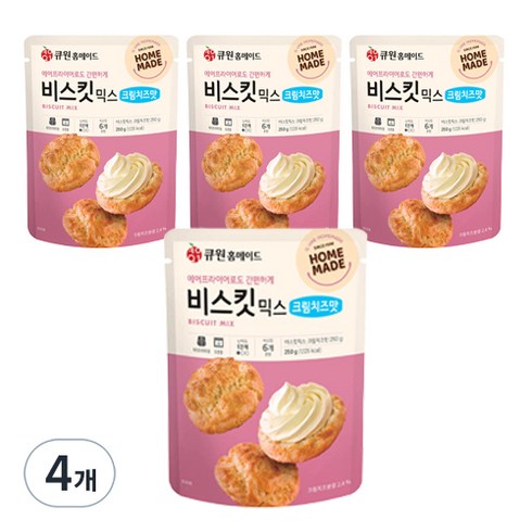 큐원비스킷믹스 - 큐원 홈메이드 비스킷믹스 크림치즈맛, 4개, 250g