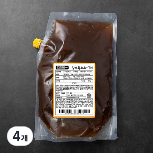 푸딩팩토리 탕수육 소스, 2kg, 4개