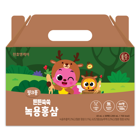 천호엔케어 핑크퐁 튼튼쑥쑥 녹용홍삼즙, 1200ml, 1개