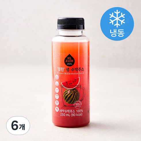 수박주스 - 엘제이드 얼린 생 수박주스 (냉동), 250ml, 6개