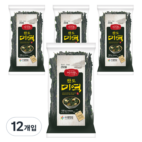 소문난 완도 햇 미역 산모용, 100g, 12개입