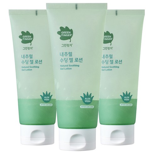 그린핑거수딩젤 - 그린핑거 내추럴 수딩 젤 로션, 150ml, 3개