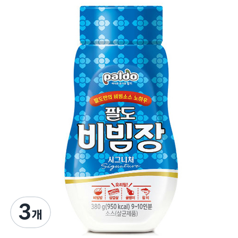 팔도비빔면소스 - 팔도 비빔장 소스 냉면장 비빔/냉면장, 380g, 3개