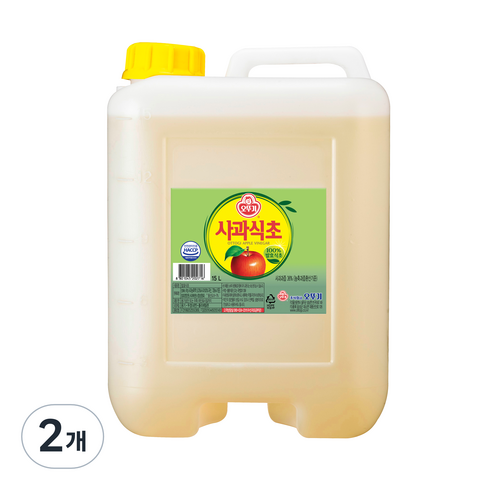 오뚜기사과식초 - 오뚜기 사과식초, 15L, 2개