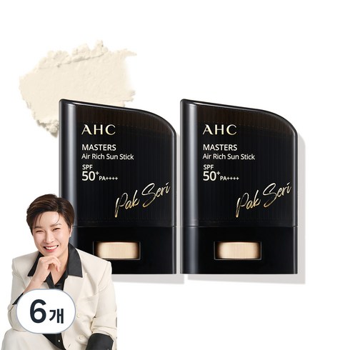 2023년 가성비 최고 AHC마스터즈에어리치선스틱 - AHC 마스터즈 에어 리치 선스틱 SPF50+ PA++++, 14g, 6개