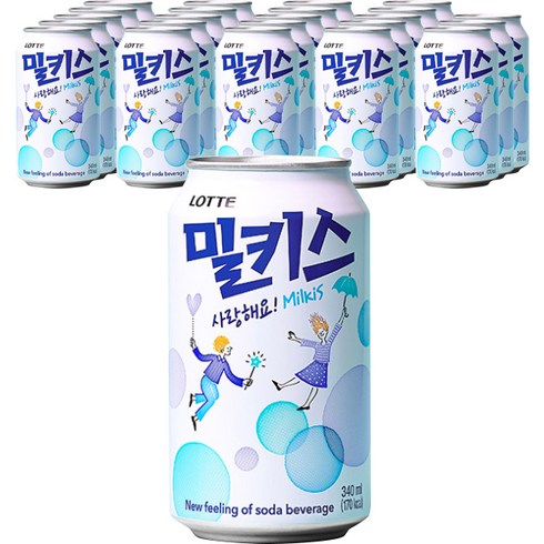 롯데칠성음료 밀키스, 340ml, 24개