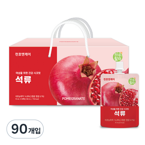 천호엔케어 여성을 위한 건강 시크릿 석류즙, 90개입, 70ml