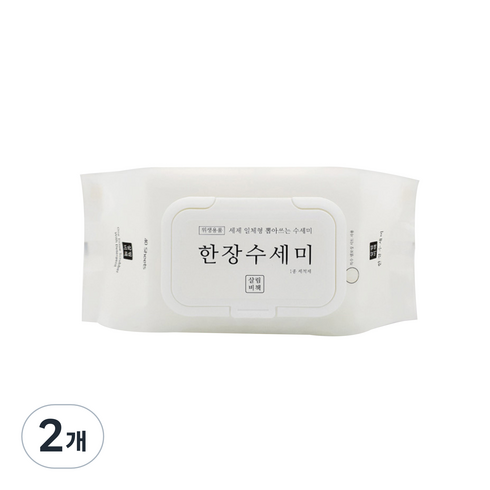 살림비책 일회용 뽑아쓰는 세제일체형 한장수세미 40p, 2개