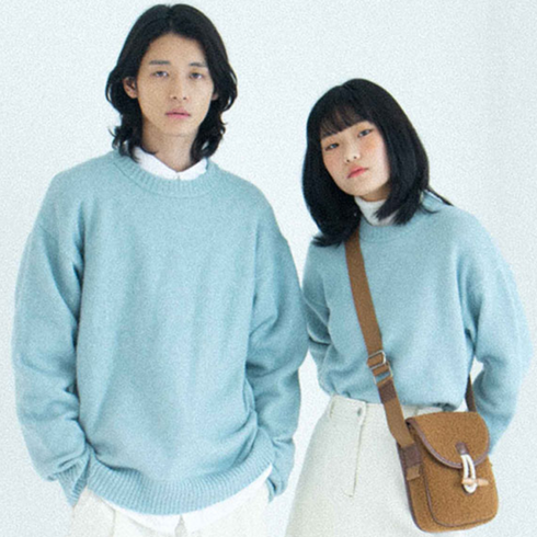 꼬모니노즈 소프트 크루넥 스웨터 WN246OWSWZ01